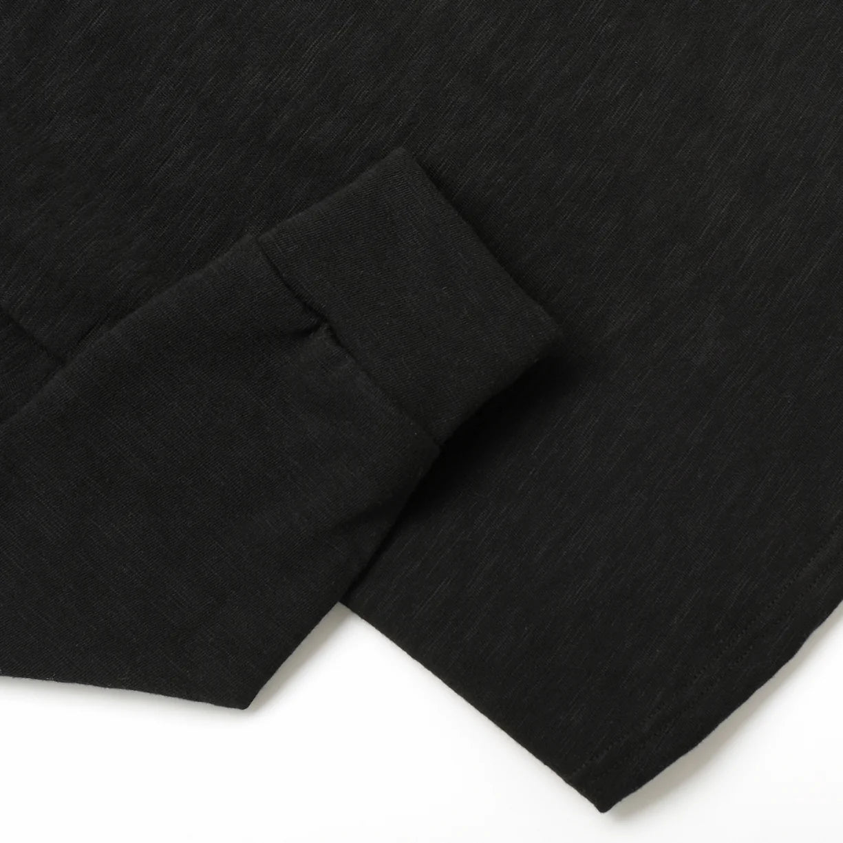 5224 Slub L/S Henley Black