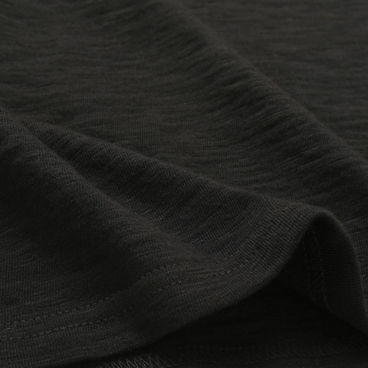 5224 Slub L/S Henley Black