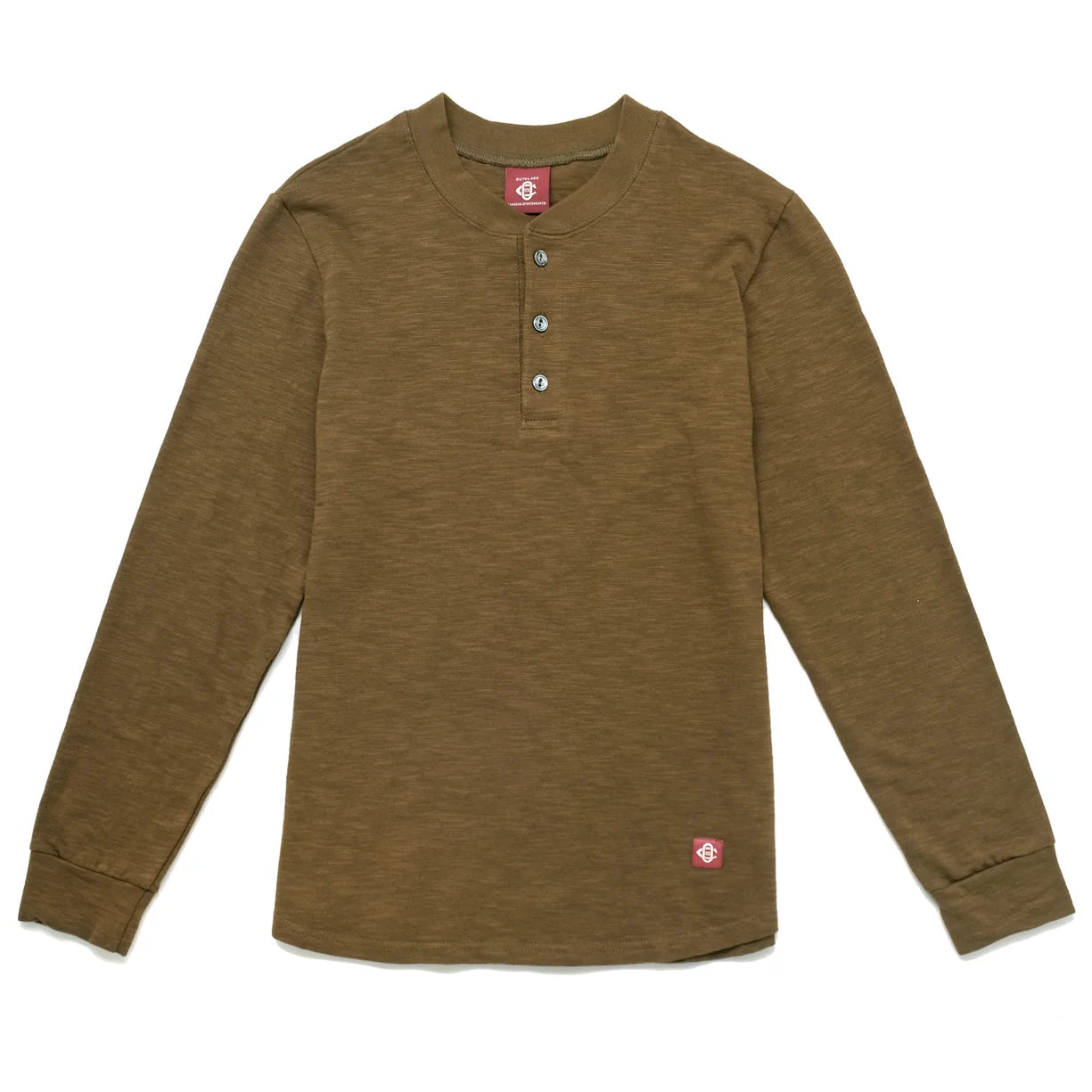 5221 Slub L/S Henley Olive