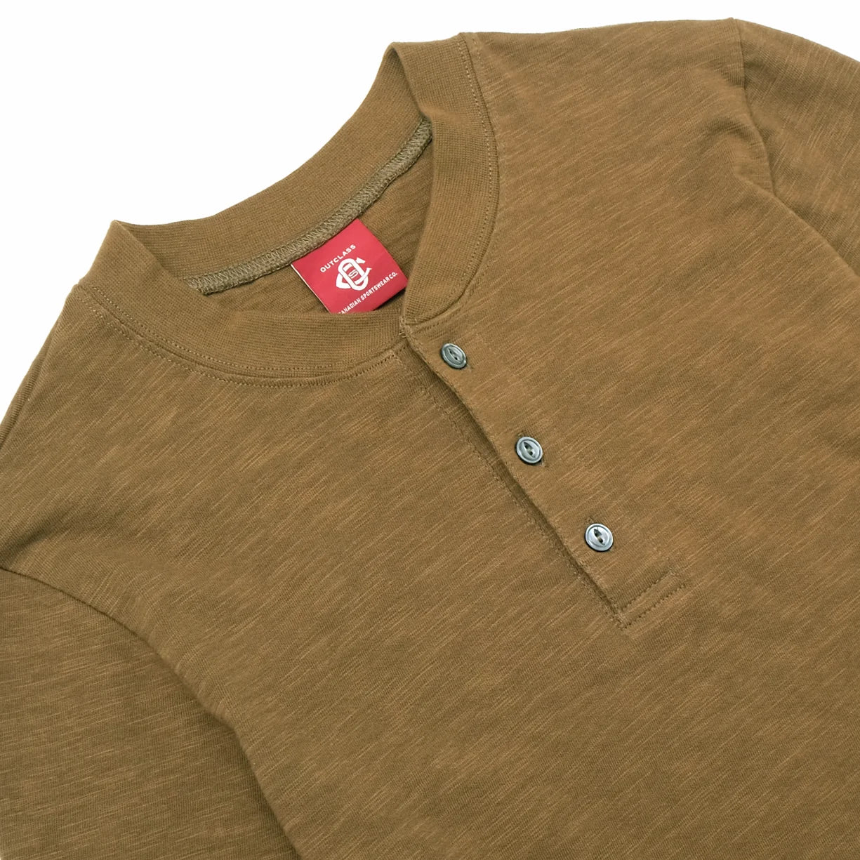 5221 Slub L/S Henley Olive