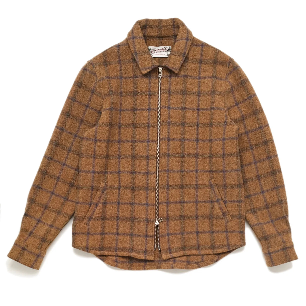 Hazel Plaid Wool Zip Overshirt