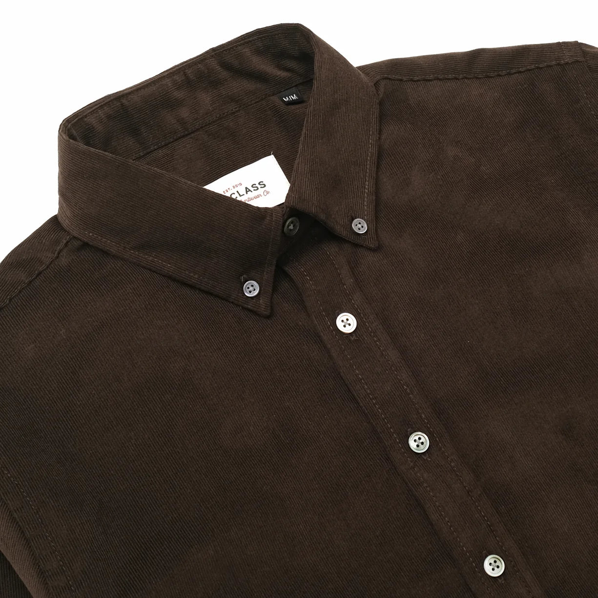 Mocha Baby Cord Classic Shirt