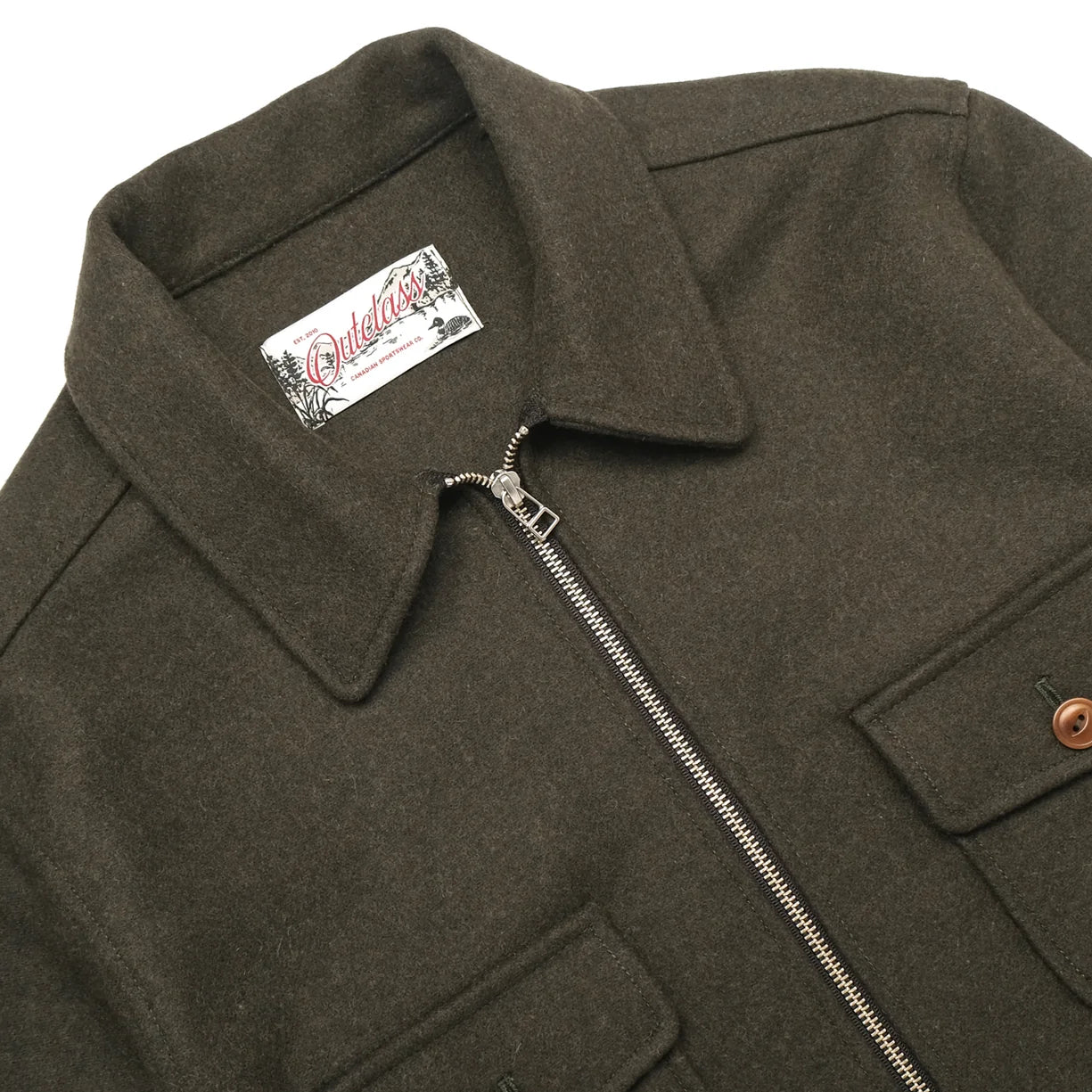 Olive Wool Field Jacket
