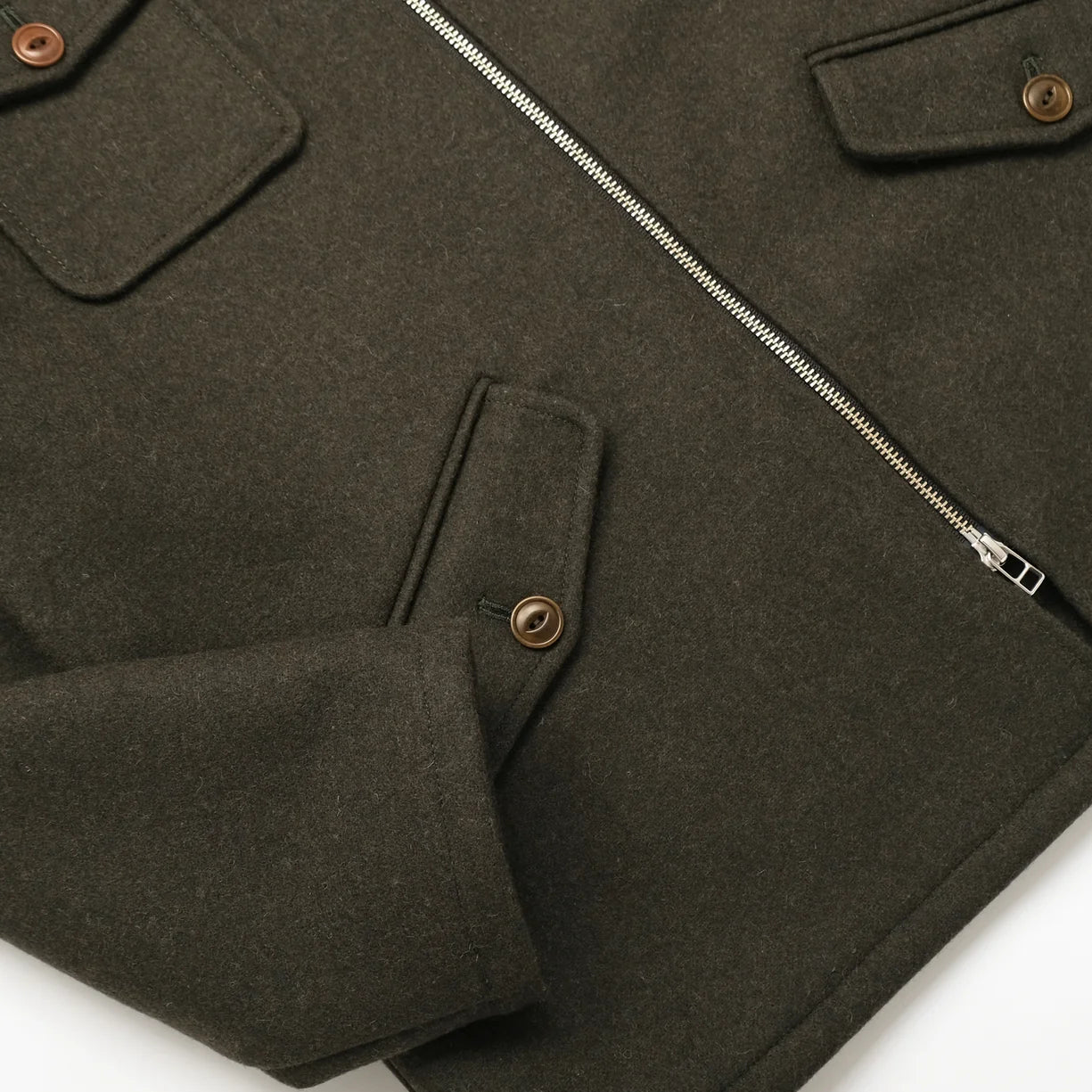 Olive Wool Field Jacket