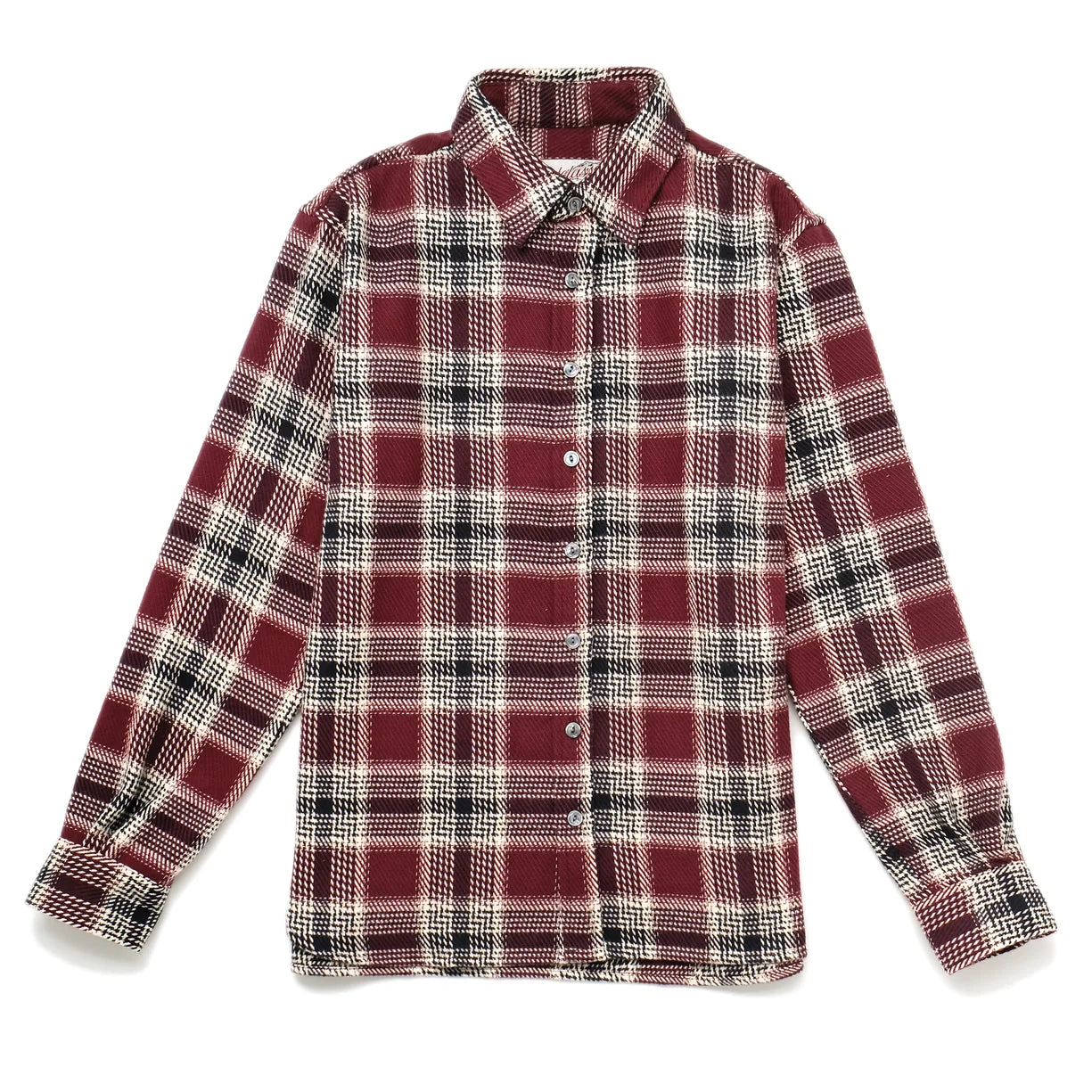 Maroon Plaid Blanket Easy Shirt