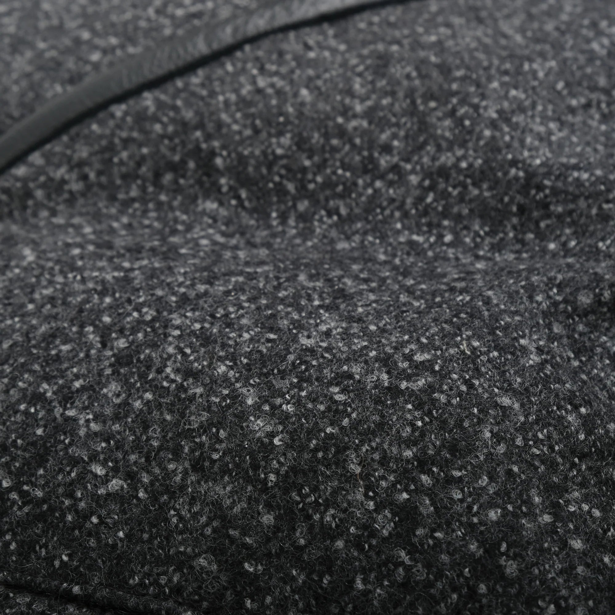 Black Marl Wool Down Vest Black