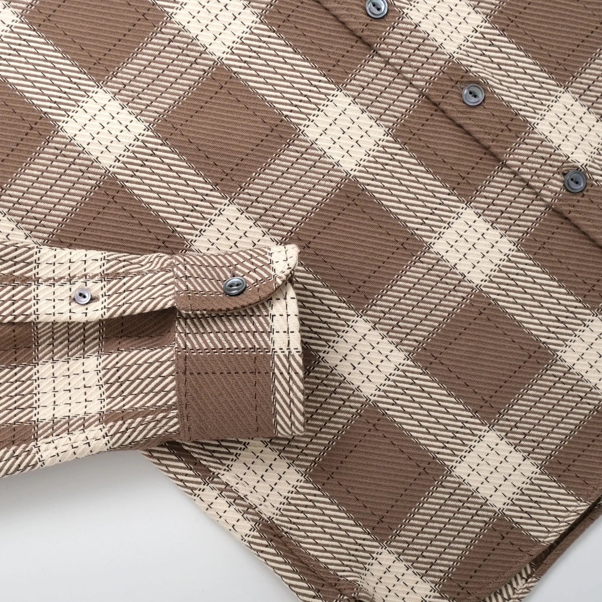 Taupe Check Easy Shirt