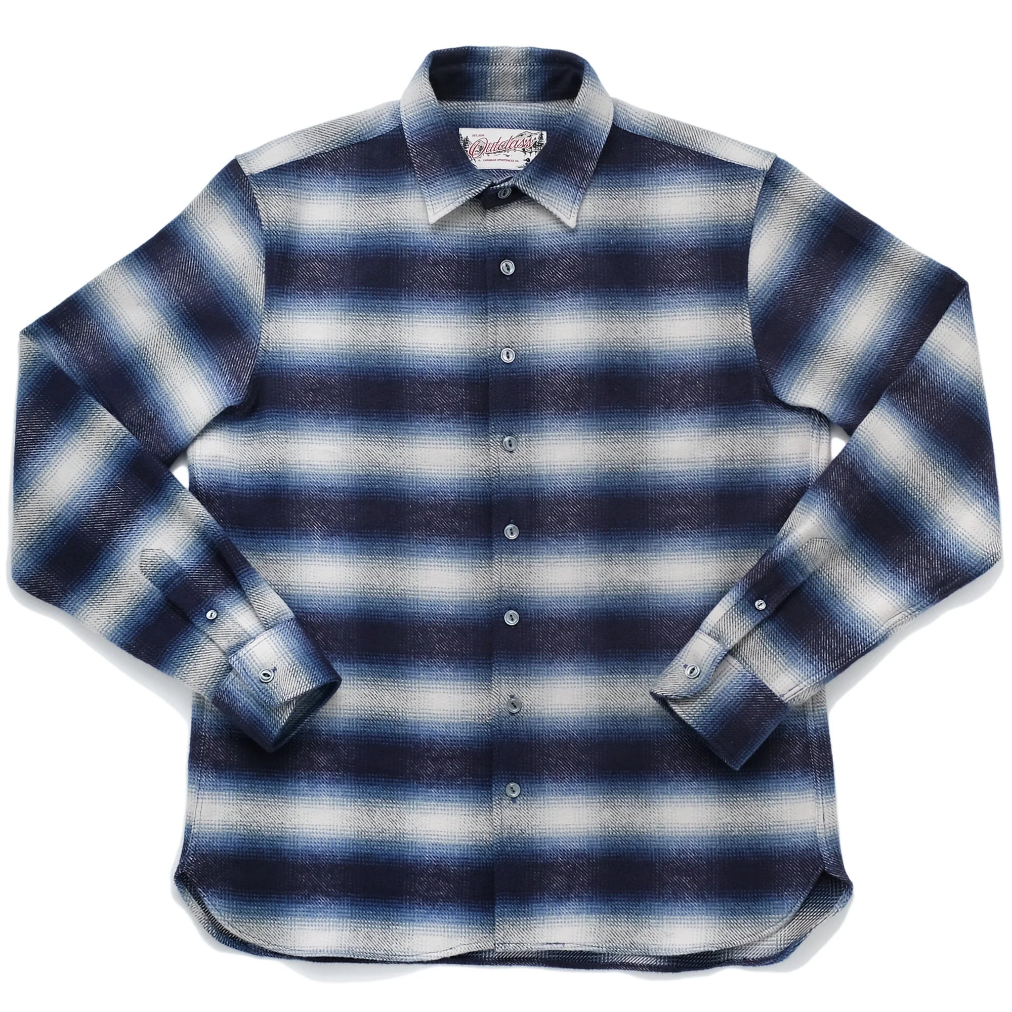 Blue Shadow Plaid Blanket Easy Shirt