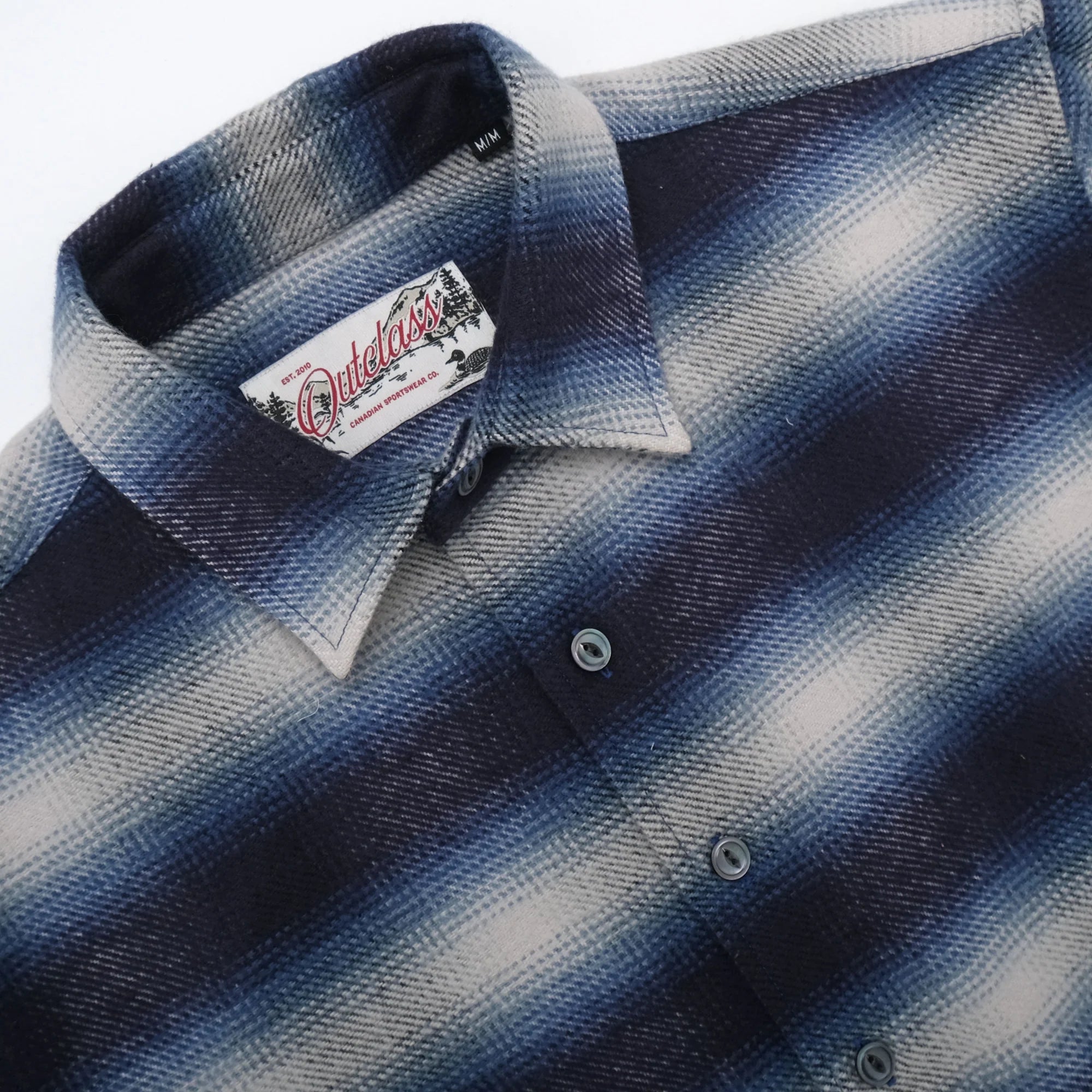 Blue Shadow Plaid Blanket Easy Shirt