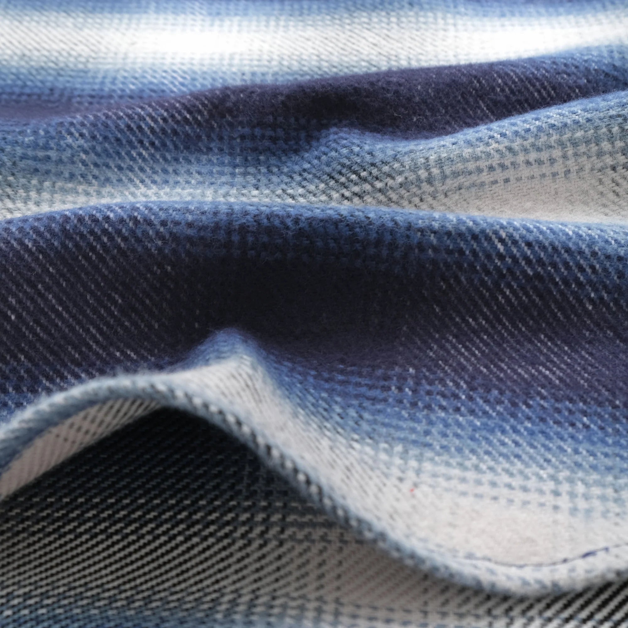 Blue Shadow Plaid Blanket Easy Shirt