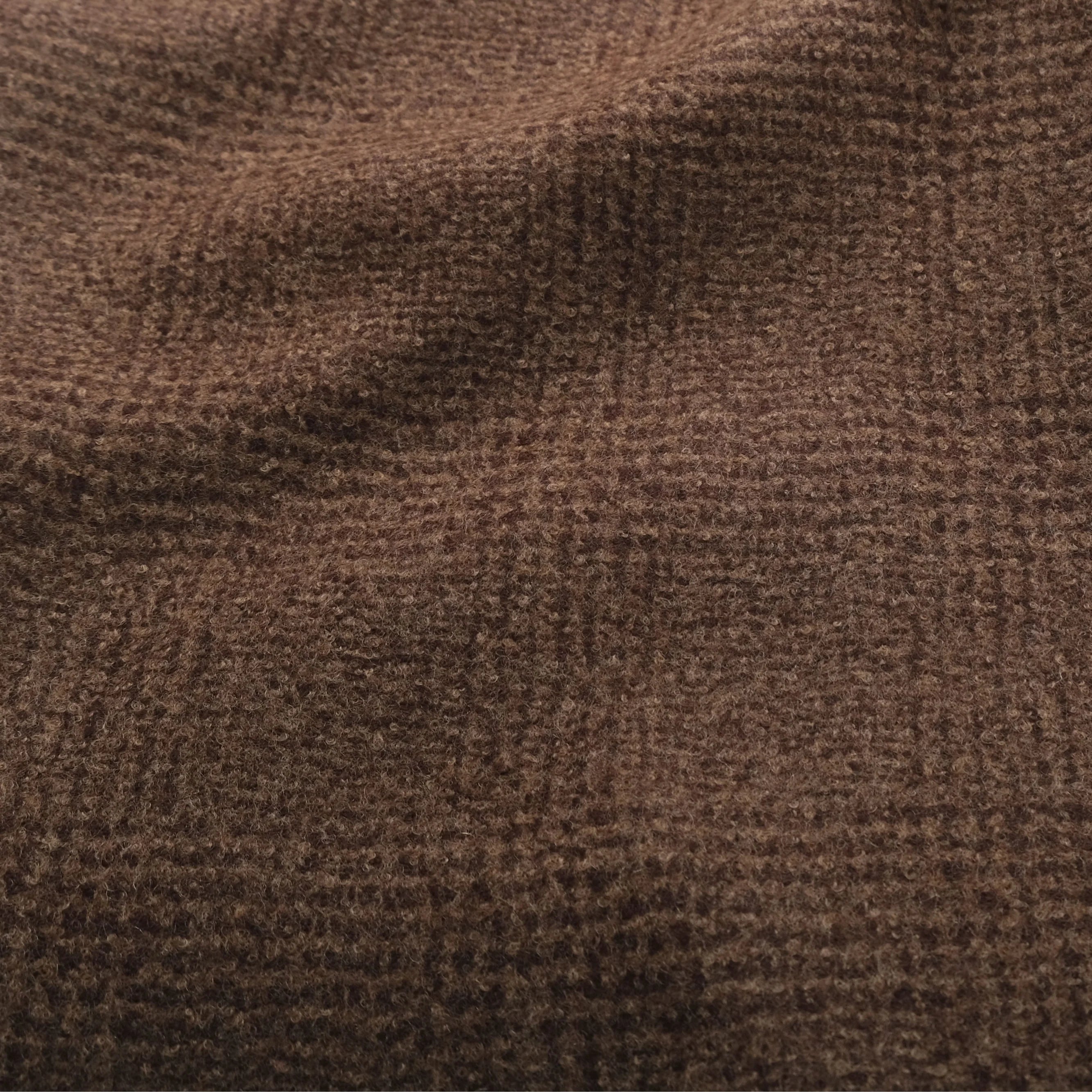 Brown Boucle Mac Coat