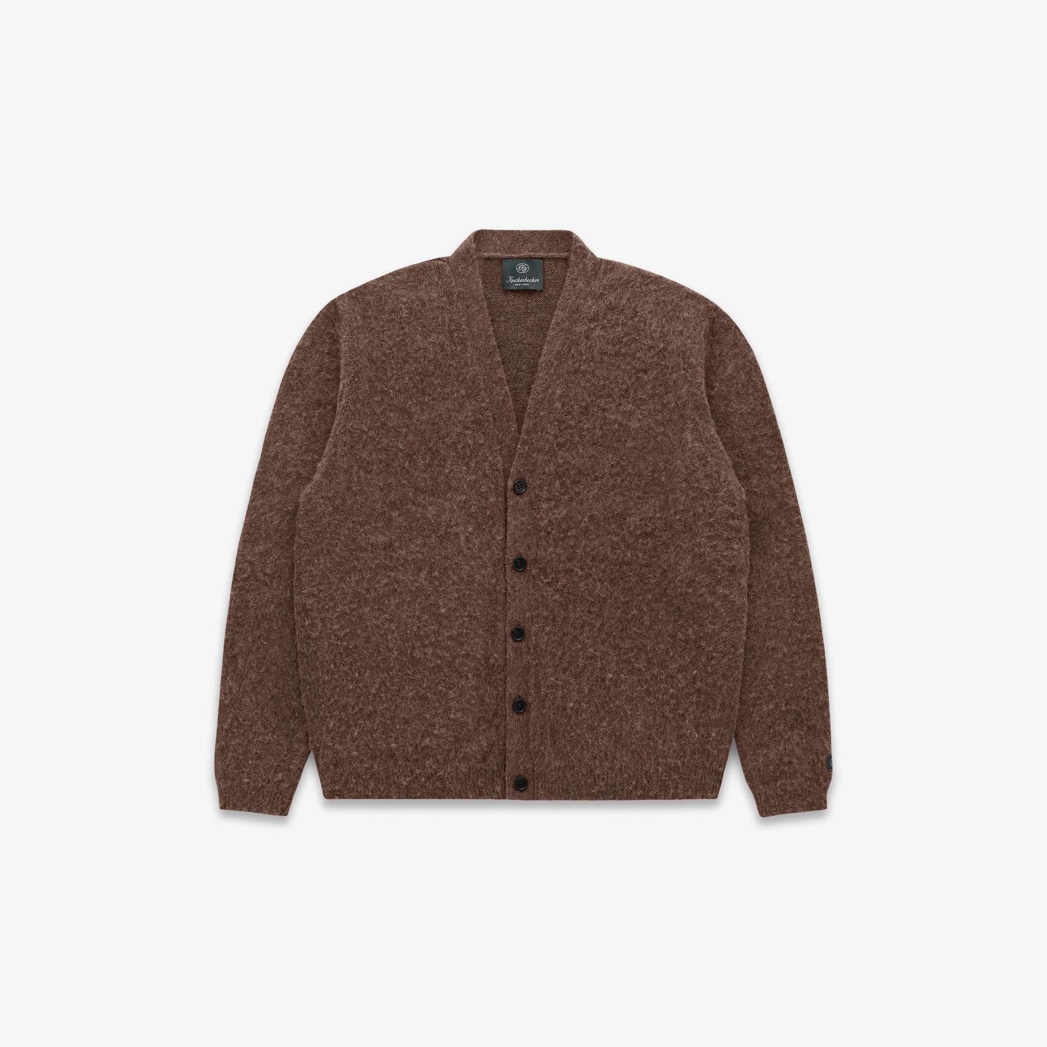 Brown cardigan on a white background