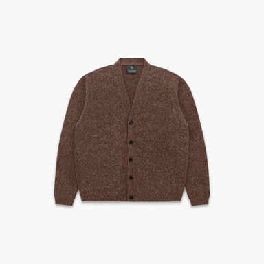 Brown cardigan on a white background