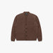 Brown cardigan on a white background