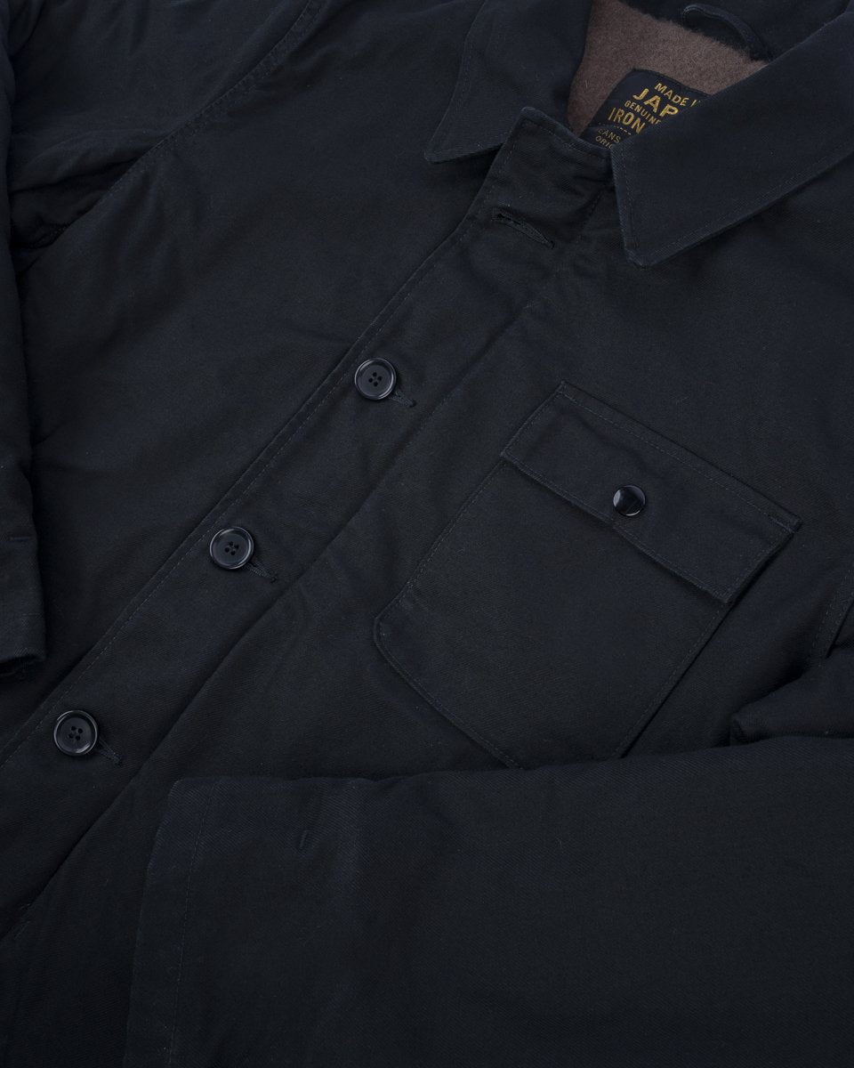 IHM-39-BLK Military Serge A2 Deck Jacket Black