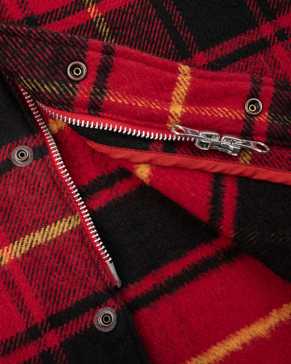 IHSH-433-RED Heavy Flannel Rider’s Overshirt Red