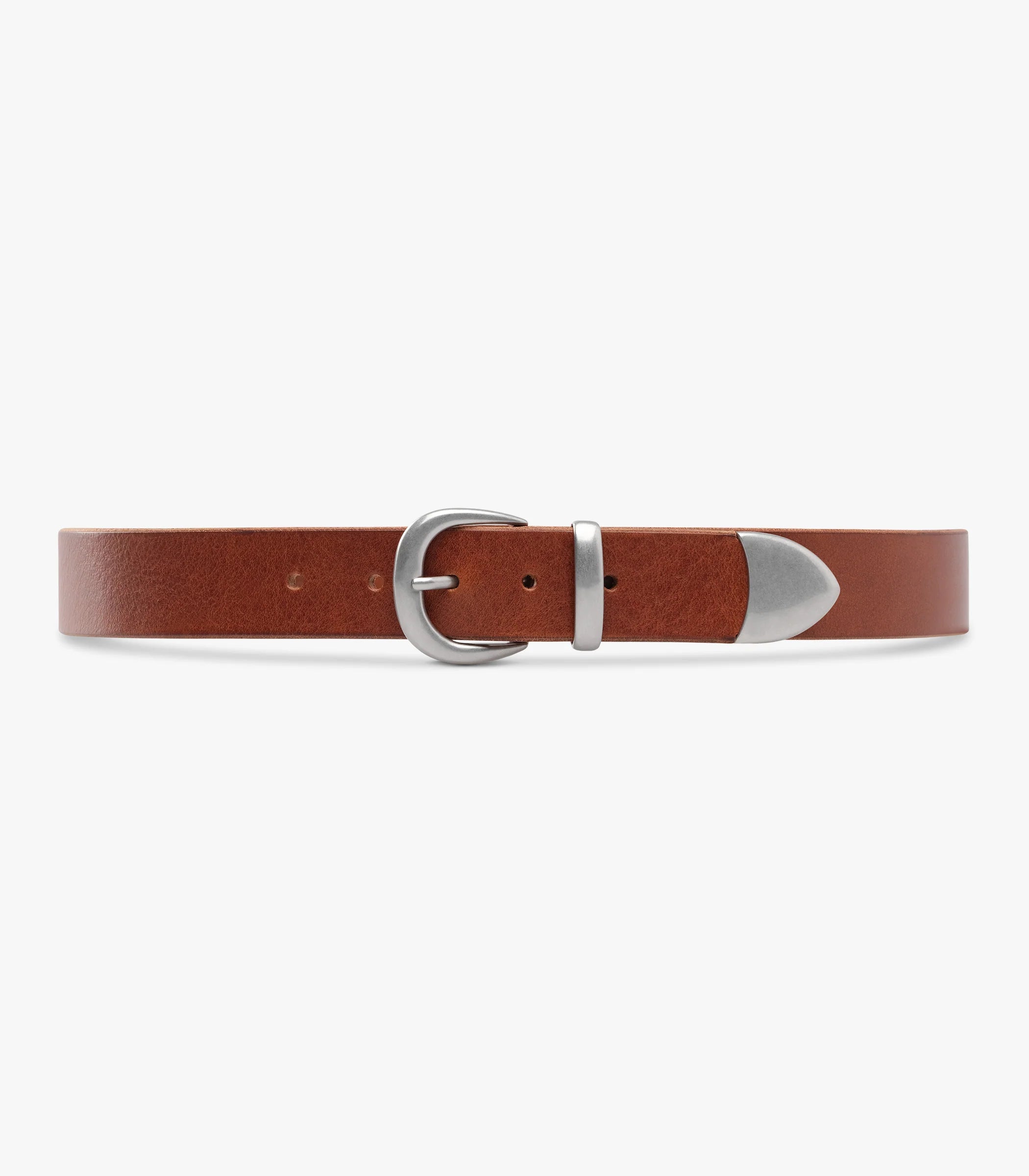 Western Bridle Leather Belt Brown