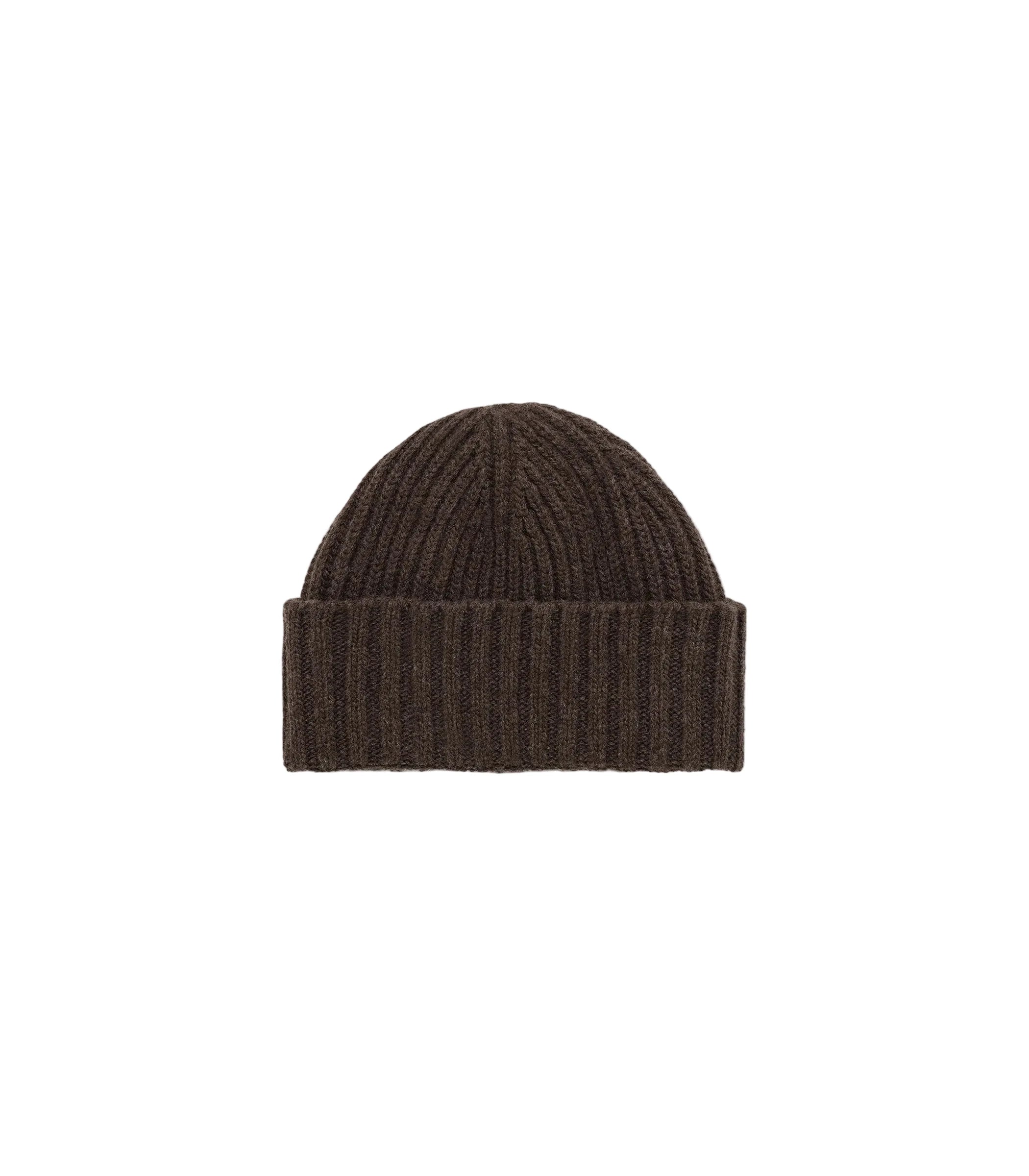 Cabin Lambswool Knit Cap Deep Brown