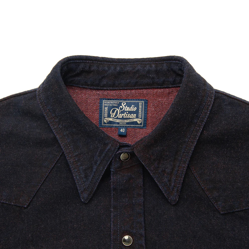 D5727 Bengala Dye Western Shirt - Red