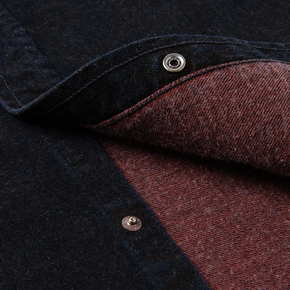 D5727 Bengala Dye Western Shirt - Red