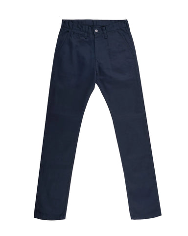 Navy blue pants on a white background