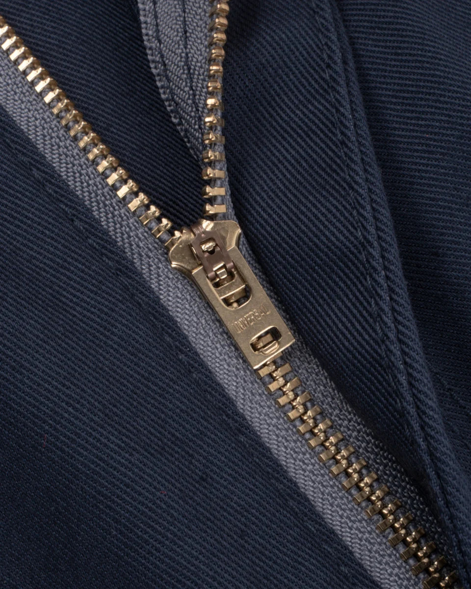 IH-717-NAV 9oz Mercerised Selvedge Cotton Straight Cut Chinos - Navy Blue