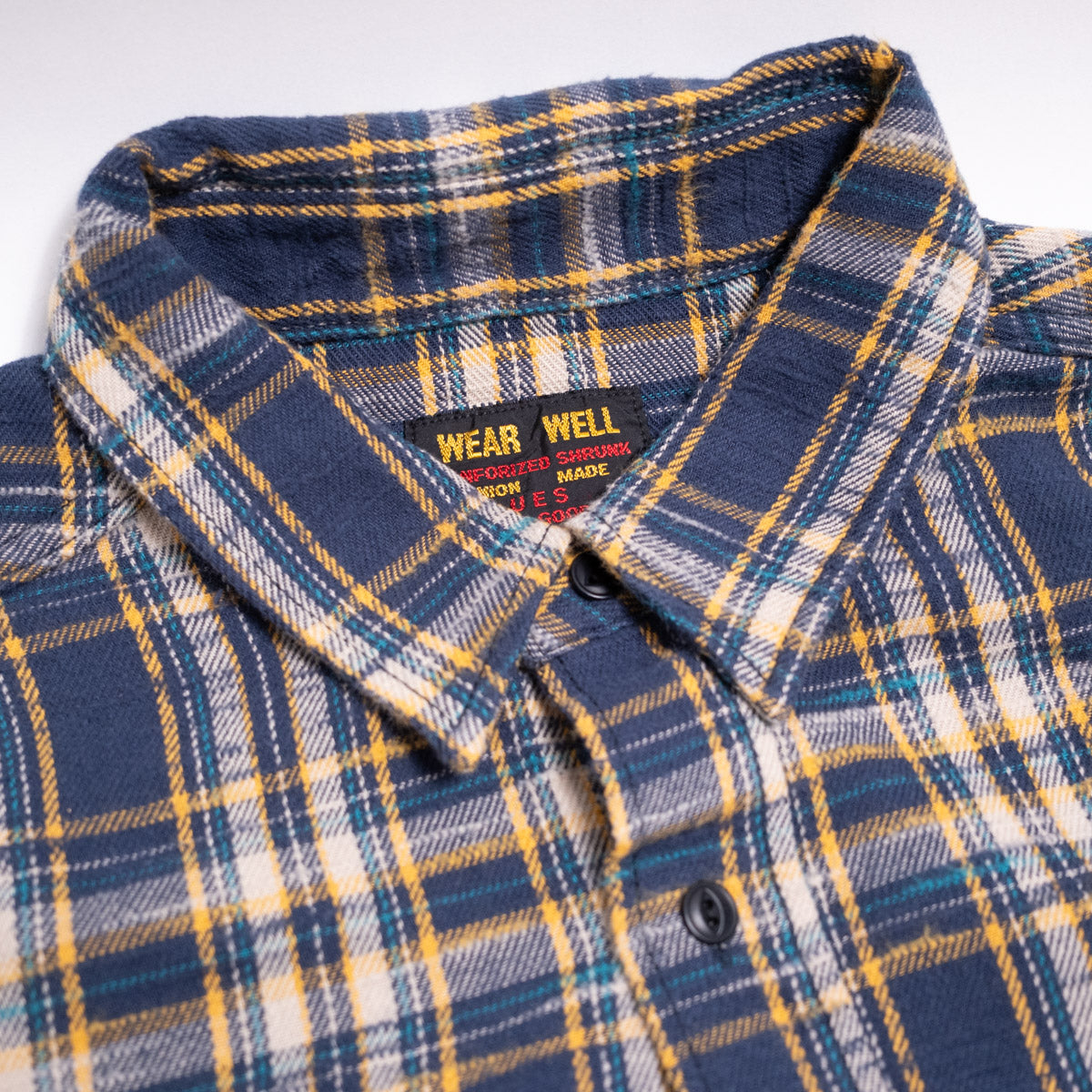 502655 Slubby Flannel Shirt Navy