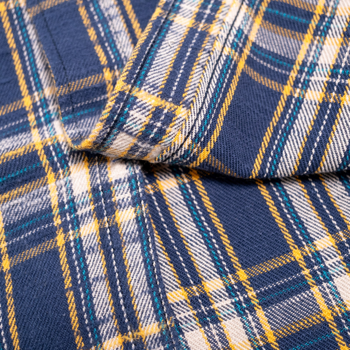 502655 Slubby Flannel Shirt Navy