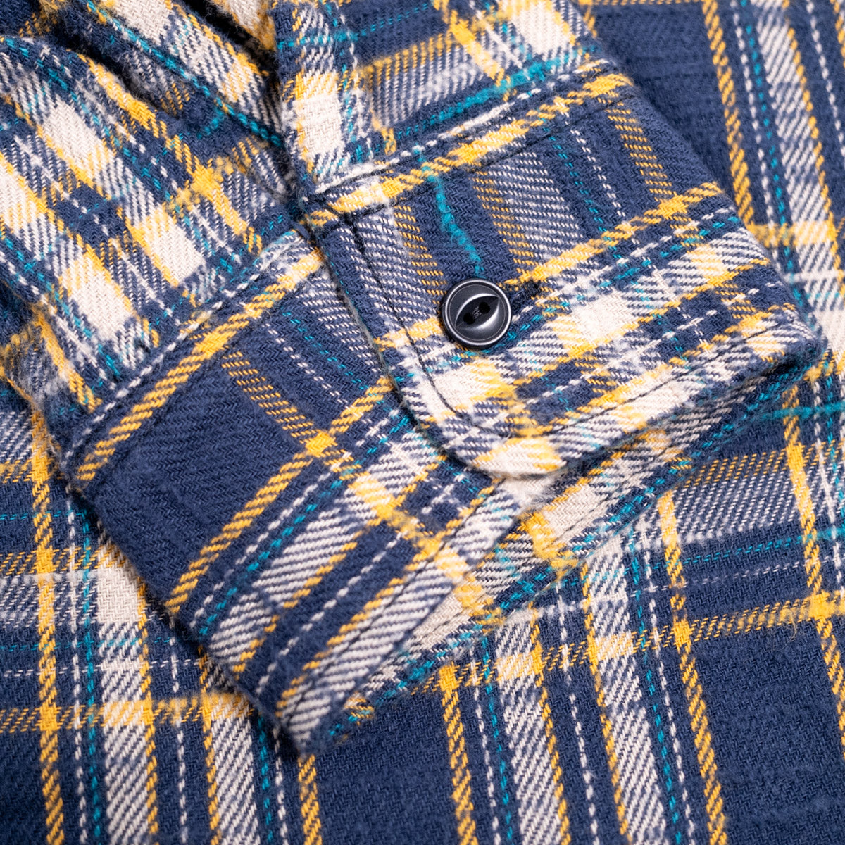 502655 Slubby Flannel Shirt Navy