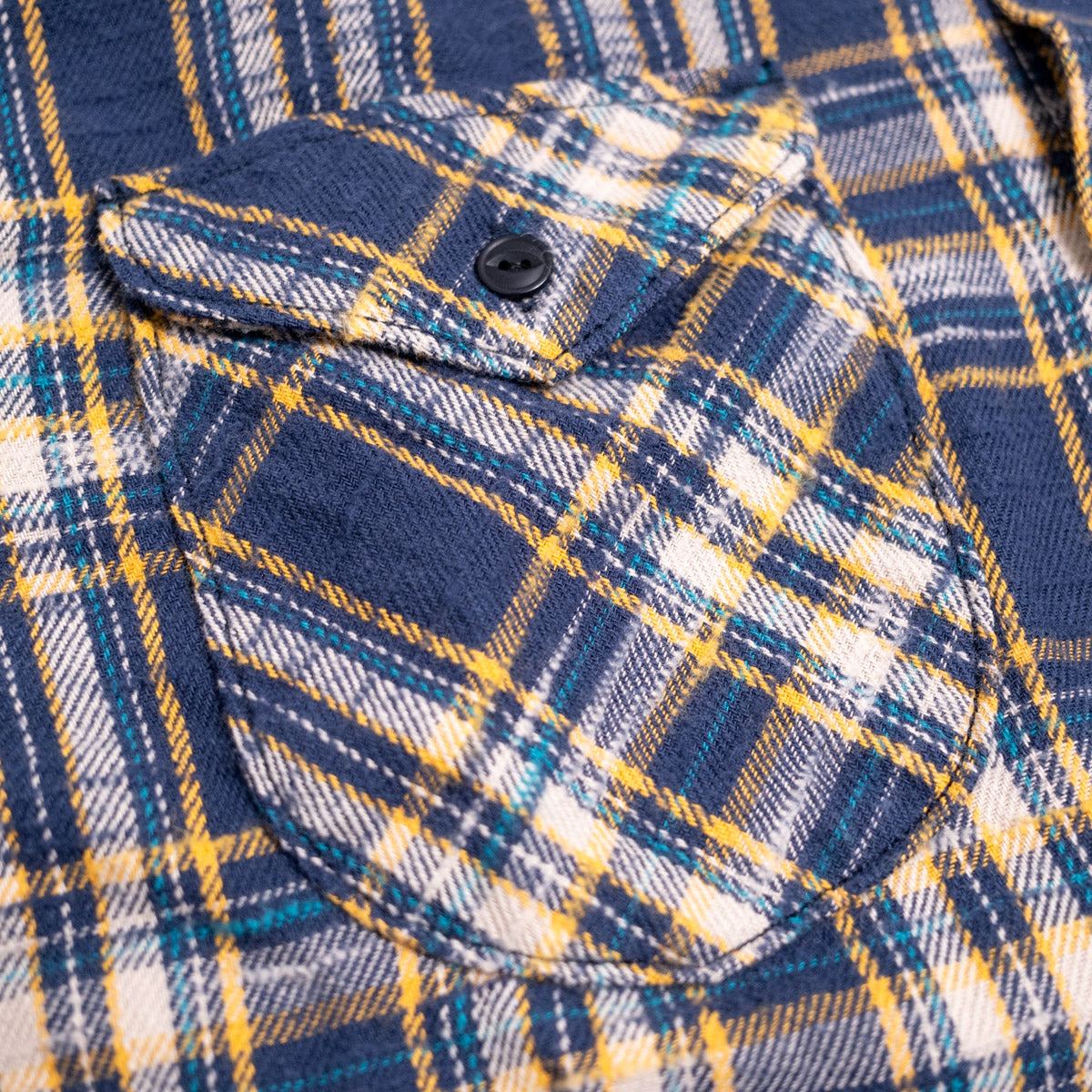 502655 Slubby Flannel Shirt Navy
