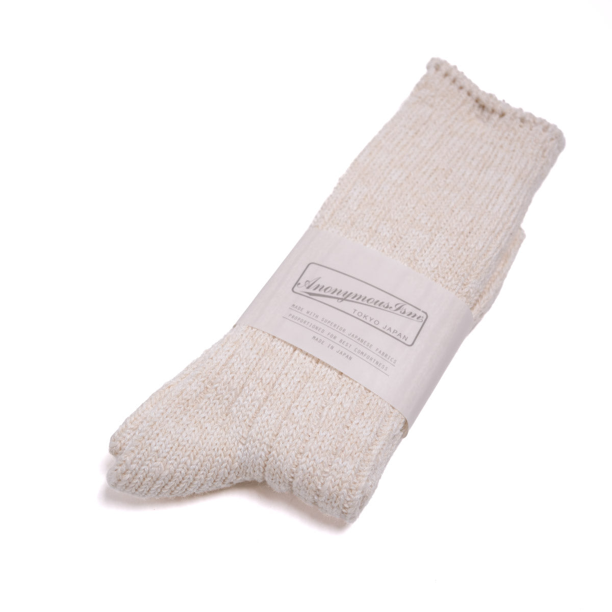 Classic Slub Crew Sock Off White