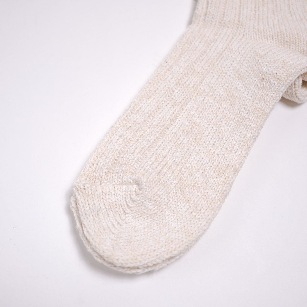 Classic Slub Crew Sock Off White
