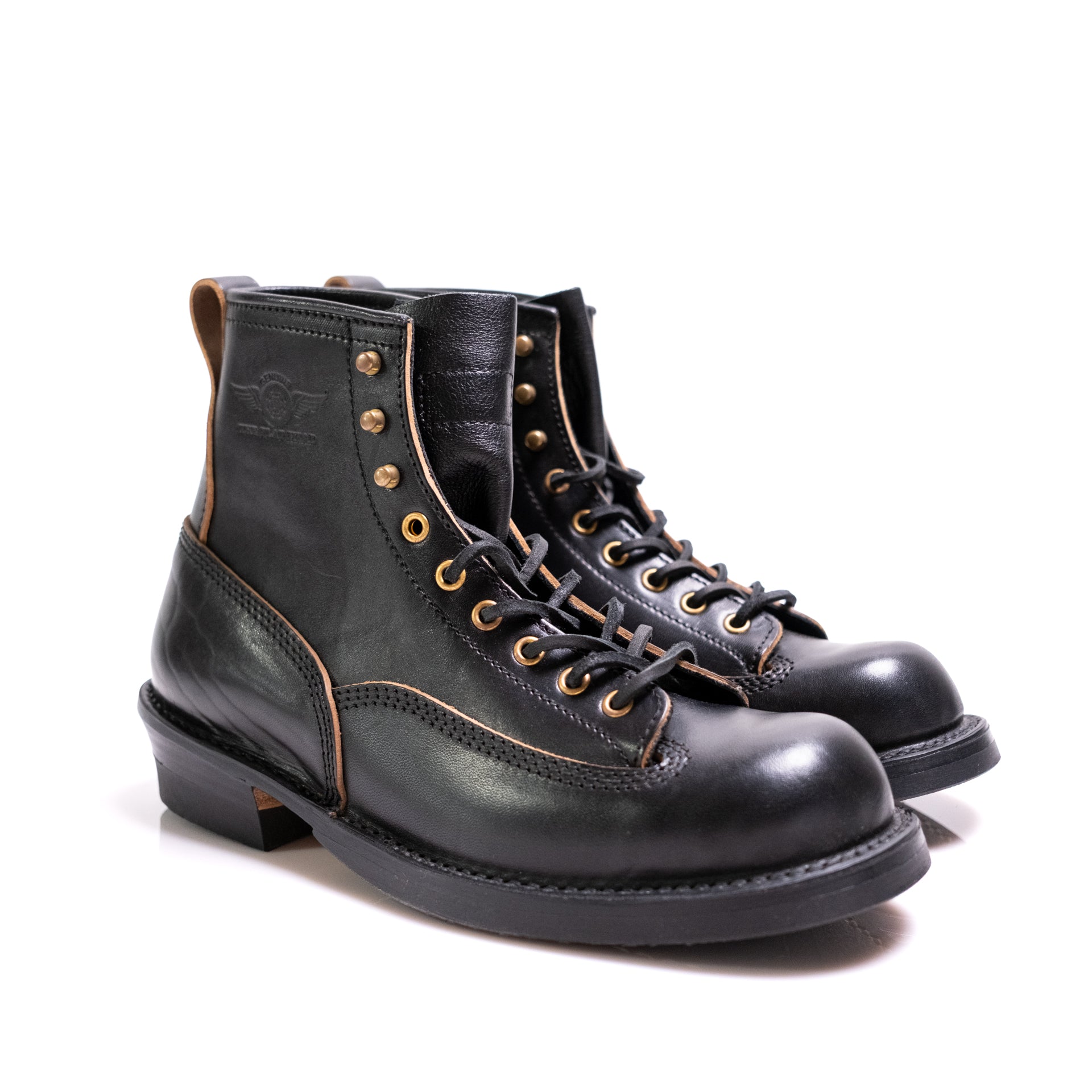 FN-FB-004 Horsehide Logger Boot Black