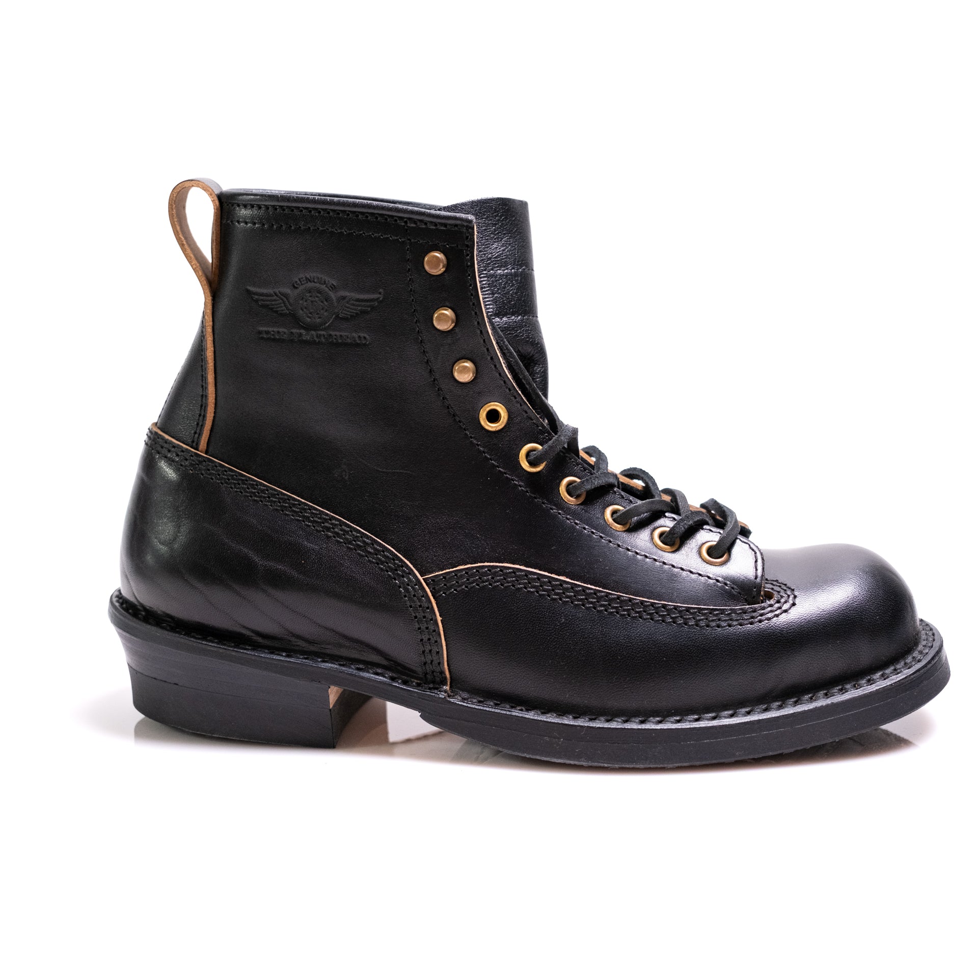 FN-FB-004 Horsehide Logger Boot Black