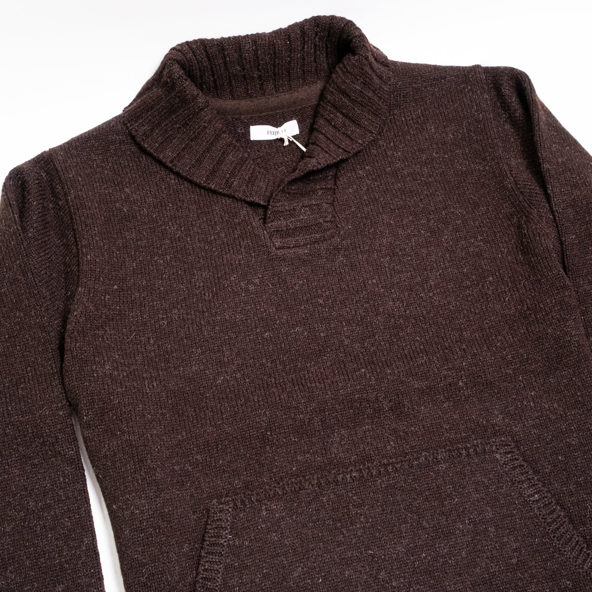 Shawl Collar Sweater Dark Brown