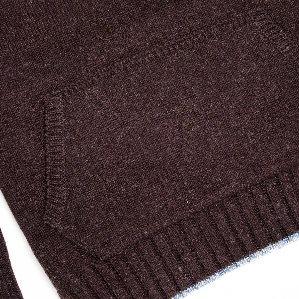 Shawl Collar Sweater Dark Brown