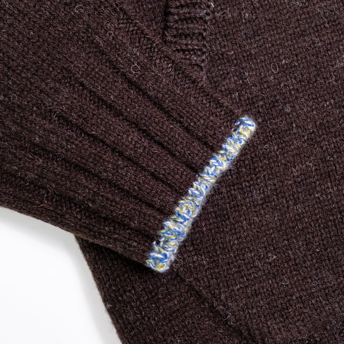 Shawl Collar Sweater Dark Brown