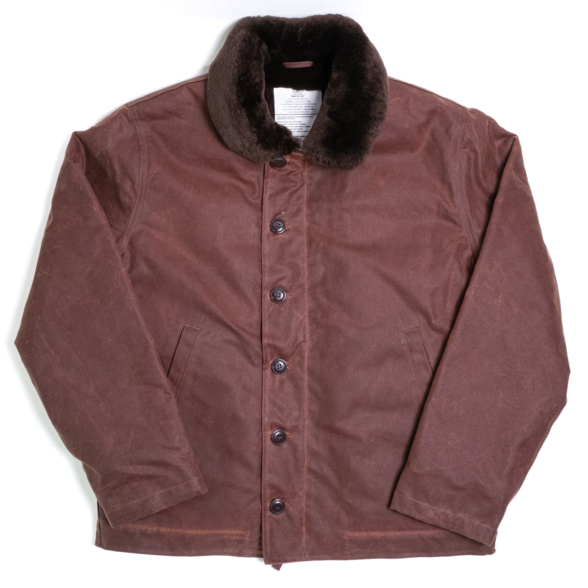 N-1 Deck Jacket Waxed Canvas Fig/Brown