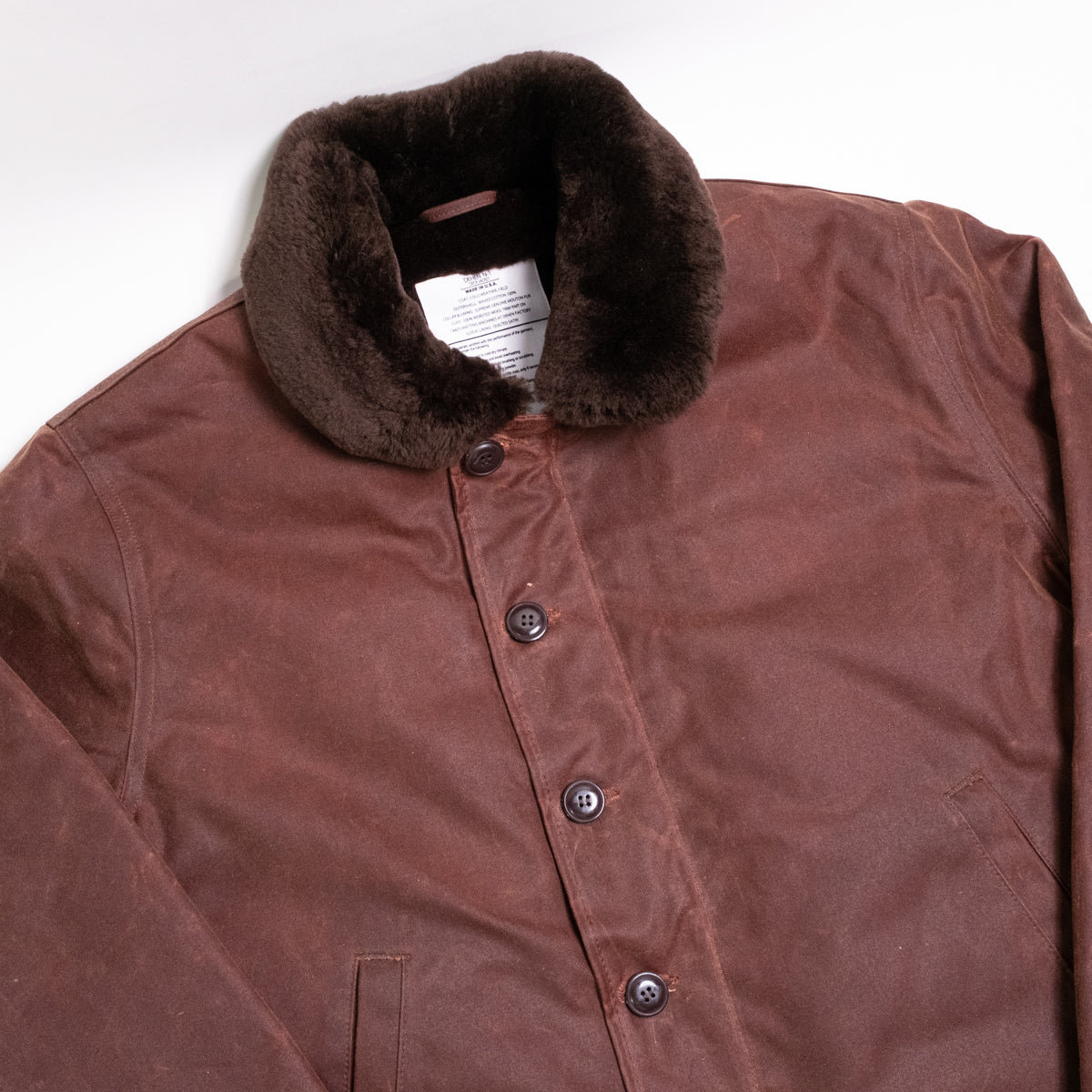 N-1 Deck Jacket Waxed Canvas Fig/Brown