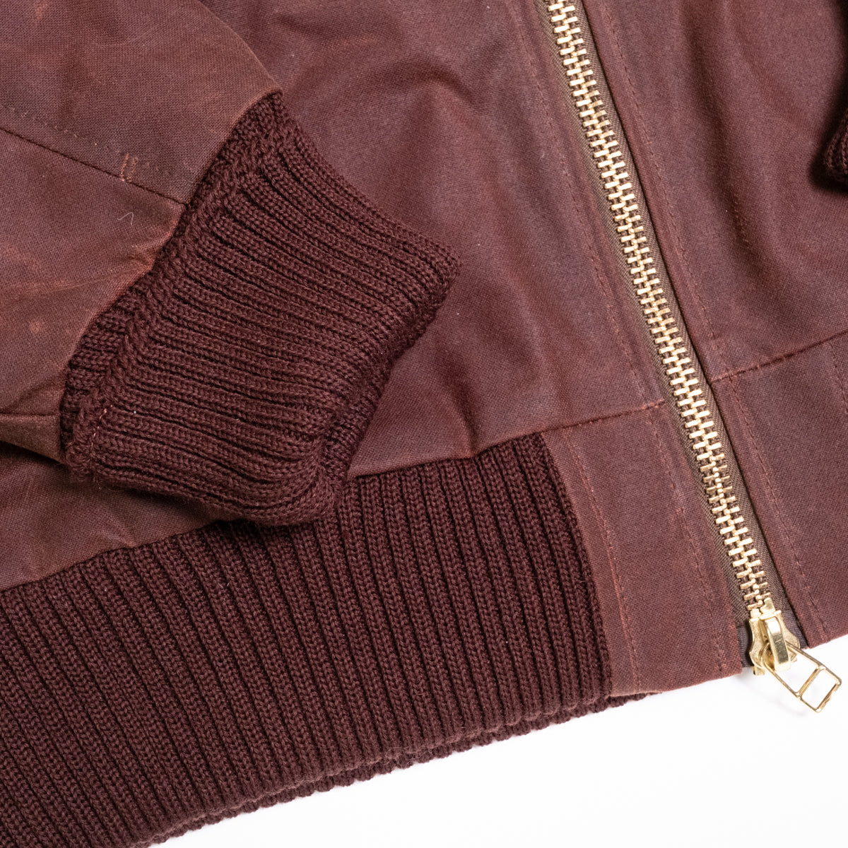 Flyer's Club Jacket Waxed Canvas Fig/Brown