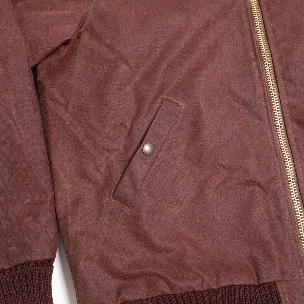 Flyer's Club Jacket Waxed Canvas Fig/Brown