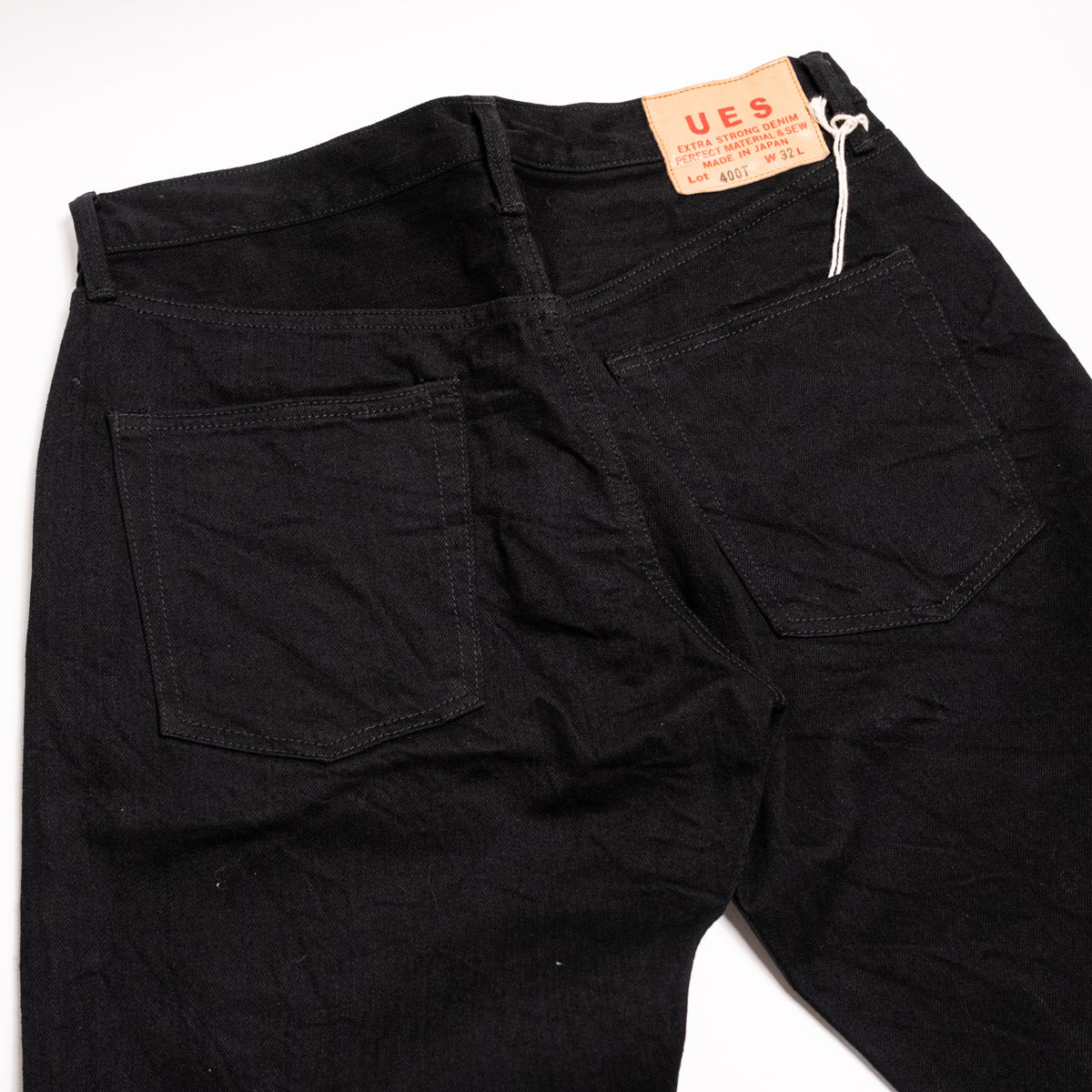 400-TB 14.9oz Japanese Selvedge Denim Tapered Leg Black