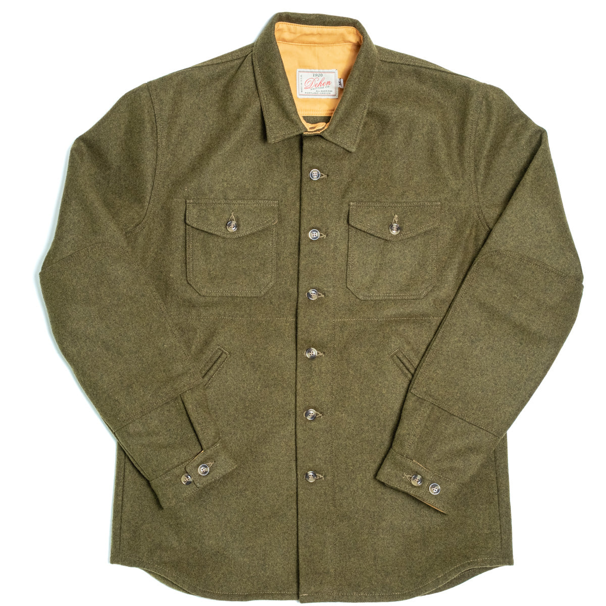 Crissman Overshirt Army Green Wool