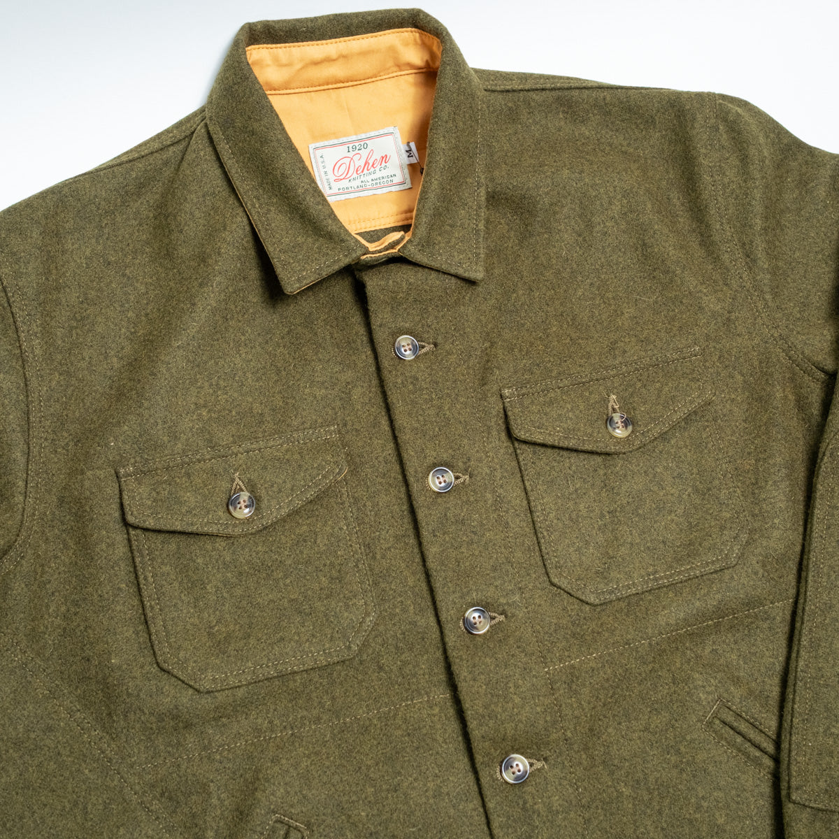 Crissman Overshirt Army Green Wool