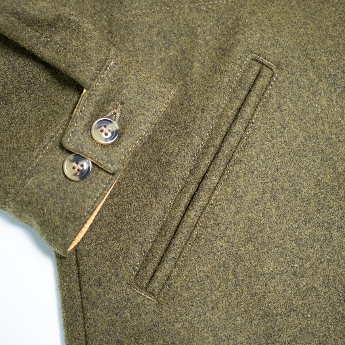 Crissman Overshirt Army Green Wool