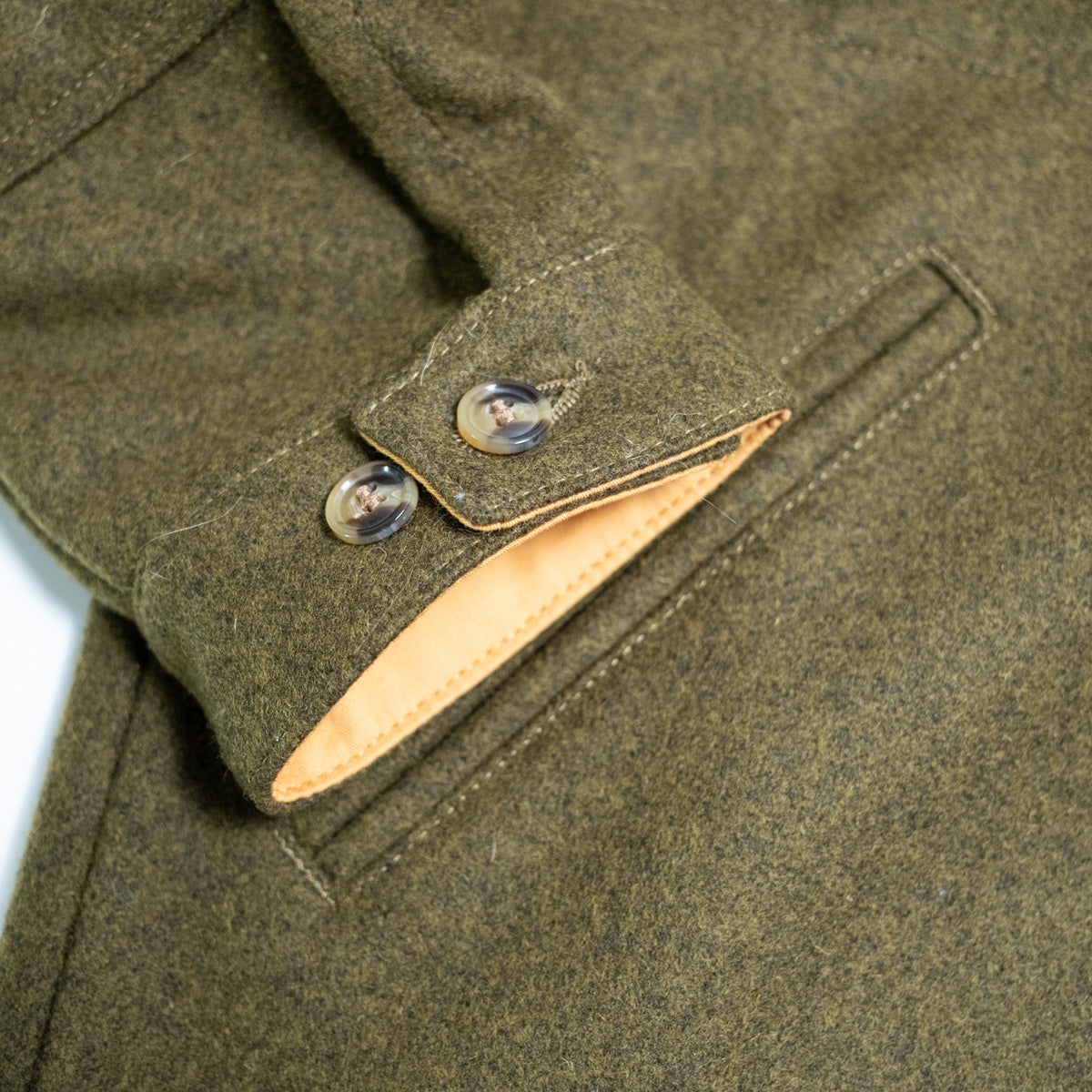 Crissman Overshirt Army Green Wool