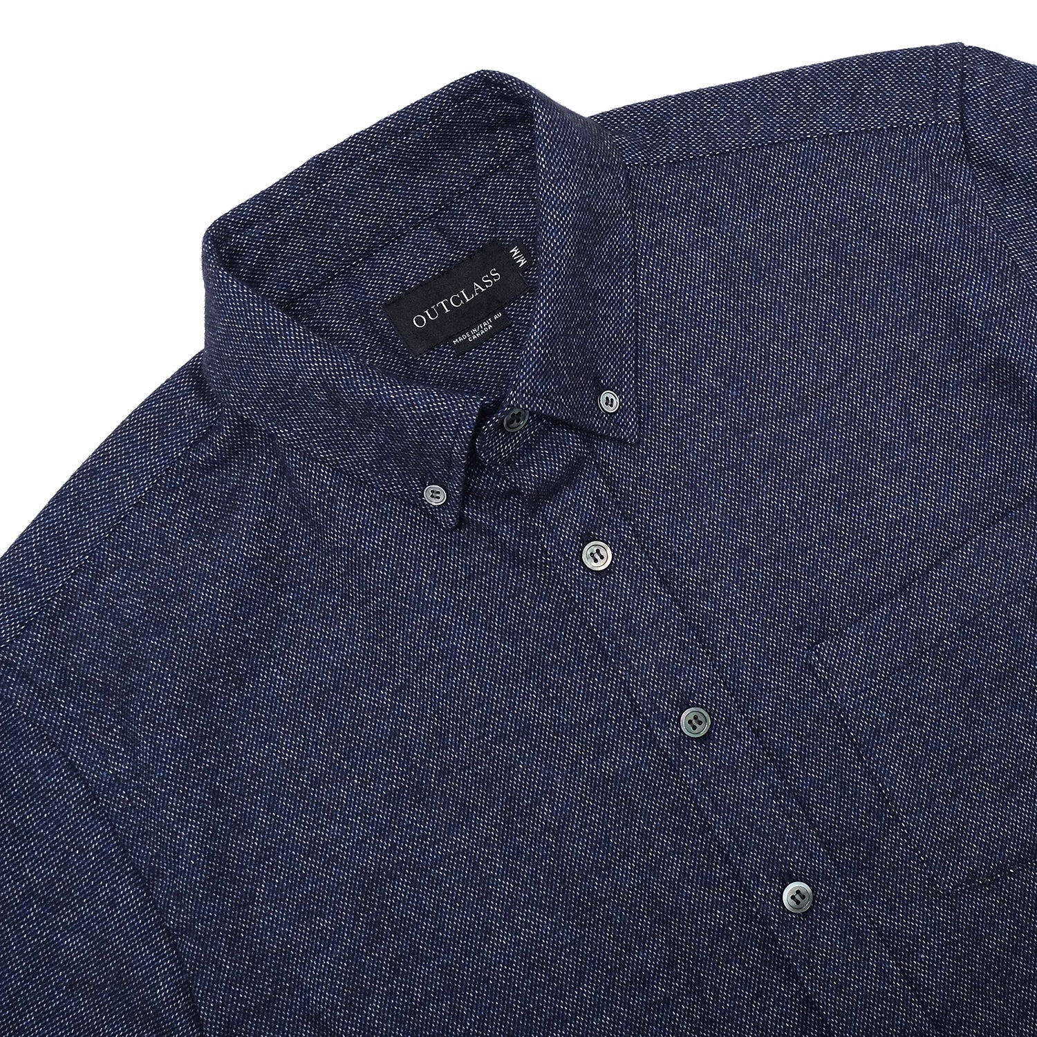 Indigo Tweed Flannel Shirt