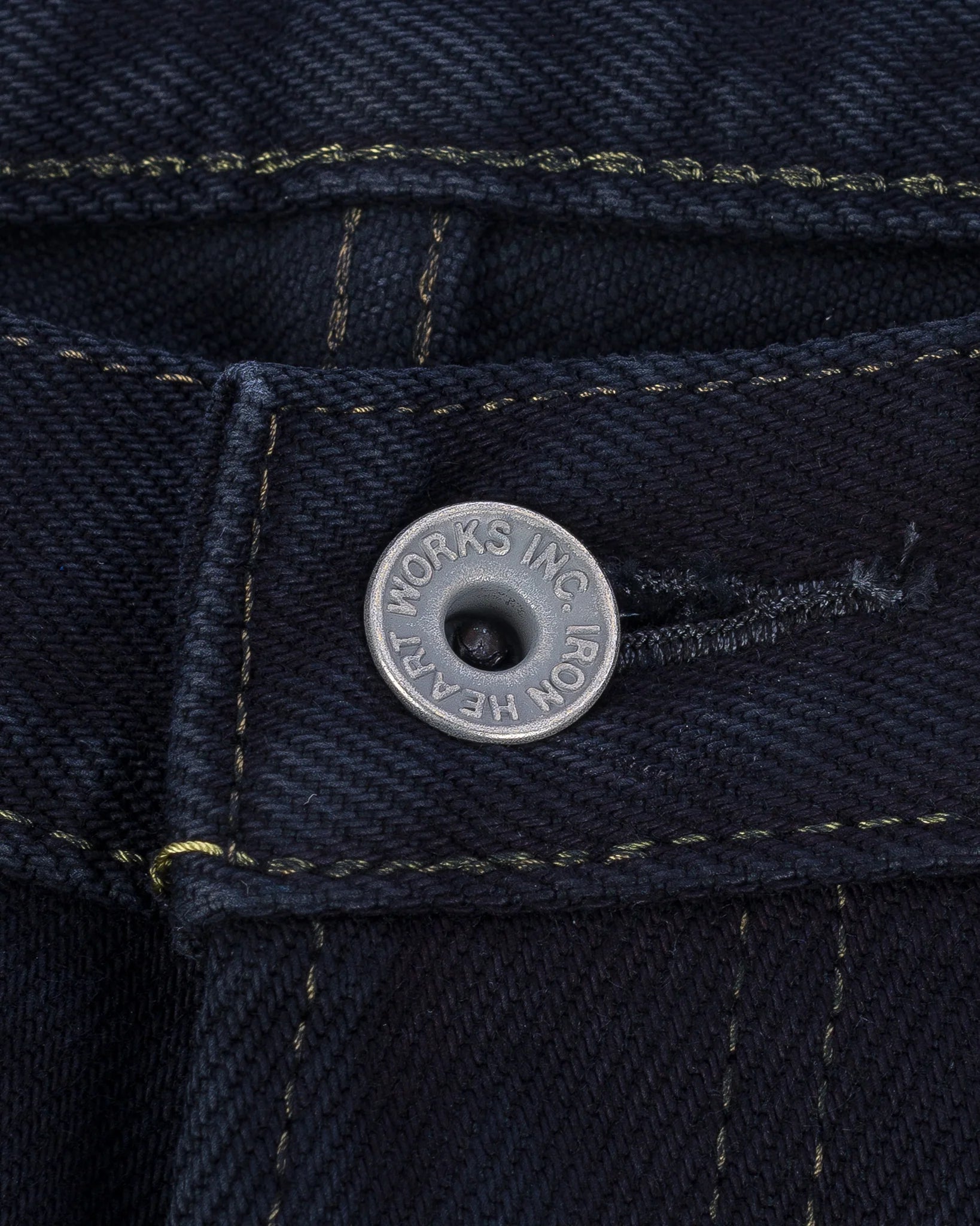IH-634S-B 21oz Selvedge Denim Straight Cut Jeans - Indigo Overdyed Black