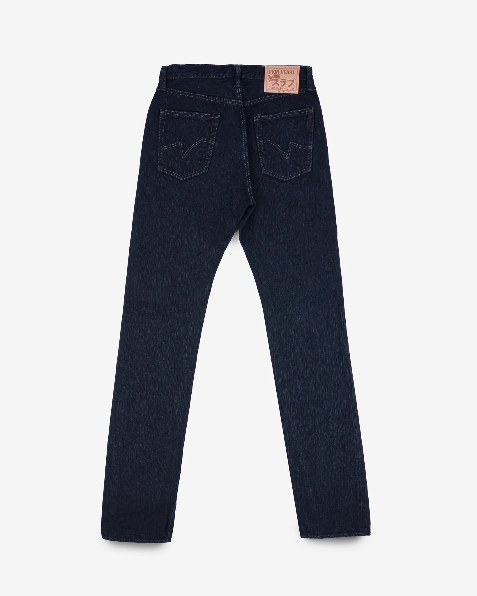 IH-888S-SLBod 16oz Slubby Selvedge Denim Relaxed Tapered Cut Indigo Overdyed Black