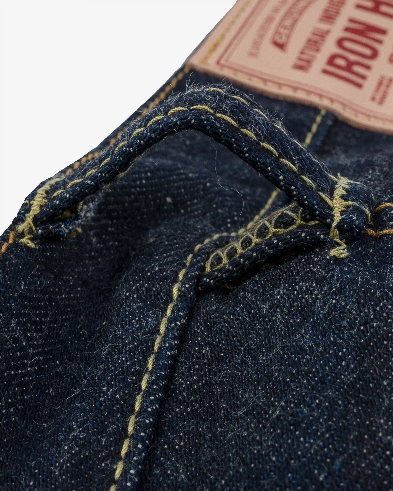 IH-888N 17oz Selvedge Denim Medium/High Rise Tapered Cut Jeans - Natural Indigo